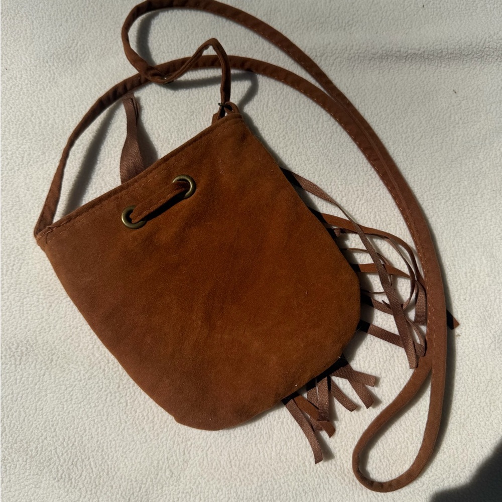 Brown Suede Fringe Crossbody Bag - Women - Picture 2 of 2
